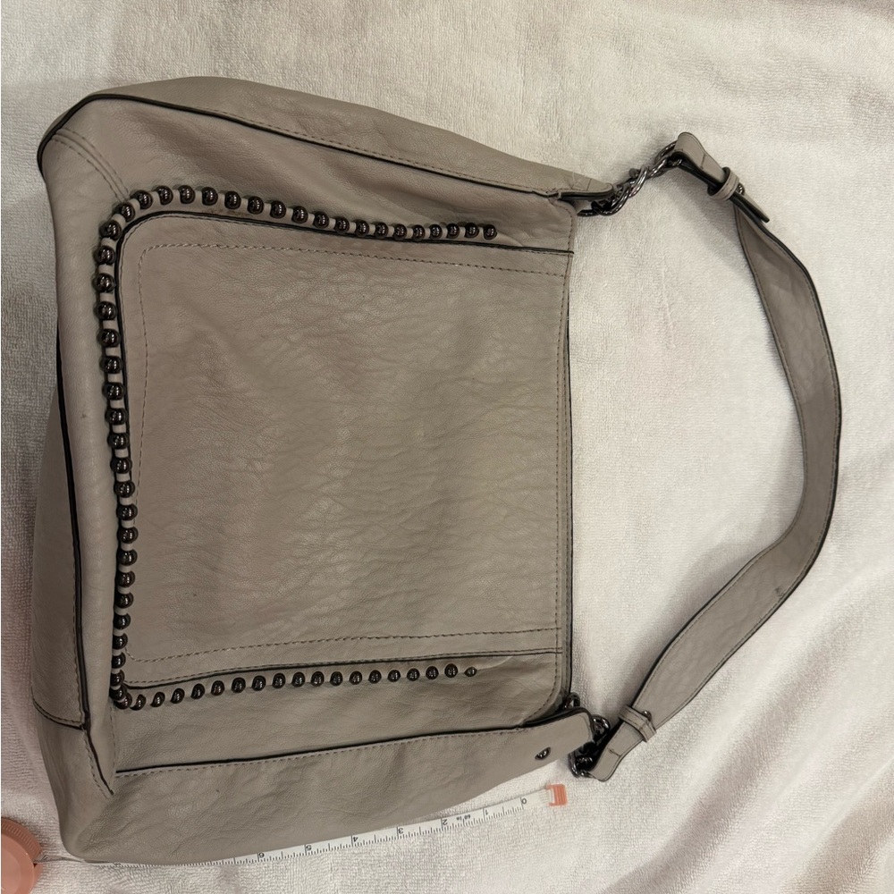 Jessica Simpson Gray Shoulder Bag with metal hardware Trim